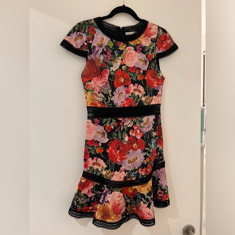 Alice and Olivia Floral Mini Dress